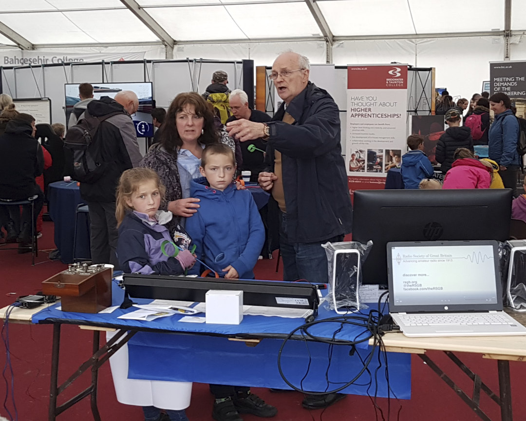 David G8BFV showing amateur radio to visitors